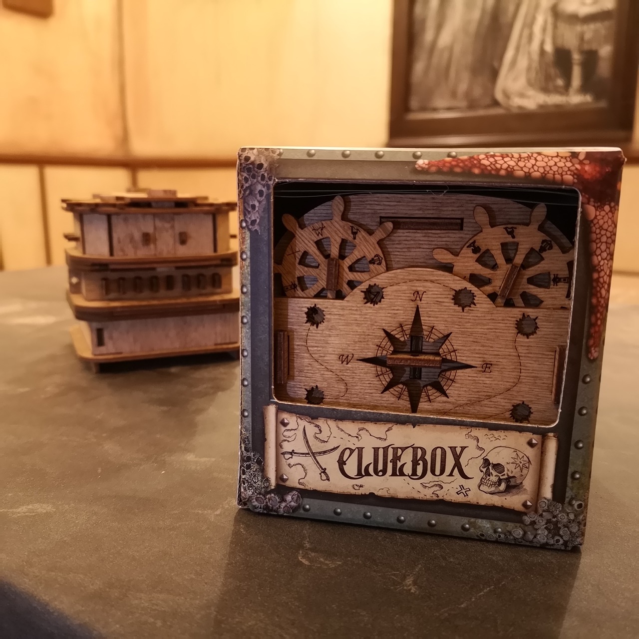 iDventure Cluebox Davy Jones Locker gemaakt van hout