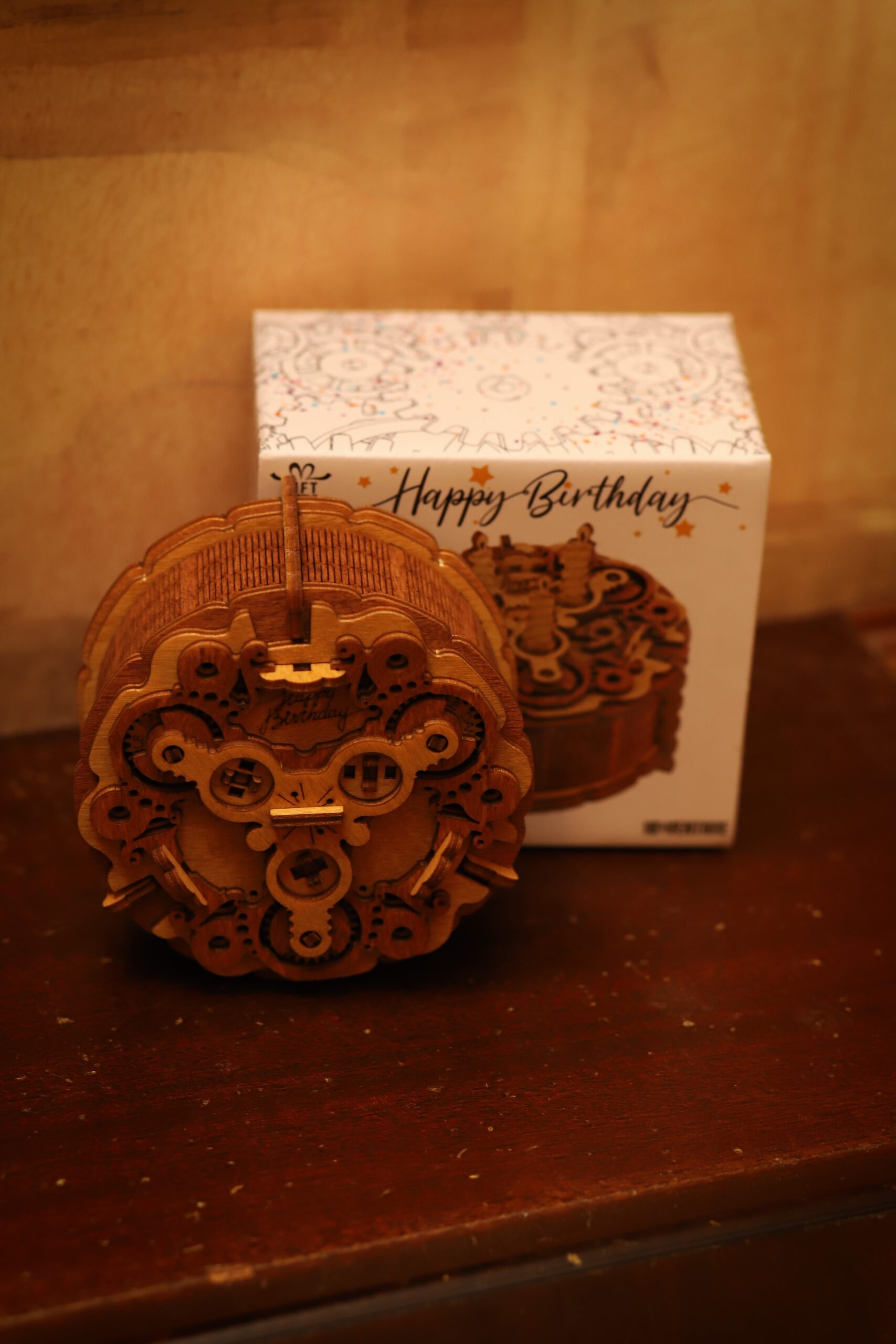 Birthday Cake Gift Puzzle Box
